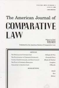 Image of The American Journal of Comparative Law Vol.LXX, No.1  Tahun 2022