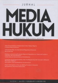 Image of Jurnal Media Hukum Vol.30, No. 1 June 2023