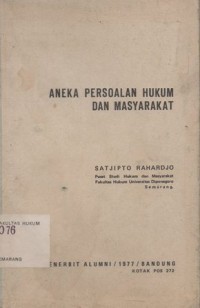 ANEKA PERSOALAN HUKUM DAN MASYARAKAT