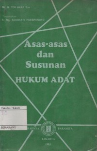 Image of ASAS-ASAS DAN SUSUNAN HUKUM ADAT