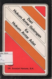 Image of DARI HUKUM ANTAR GOLONGAN DAN HUKUM ANTAR ADAT