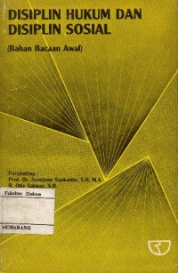 Image of DISIPLIN HUKUM DAN DISIPLIN SOSIAL (BAHAN BACAAN AWAL)