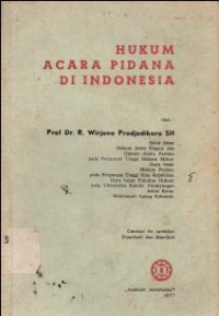 Image of HUKUM ACARA PIDANA DI INDONESIA