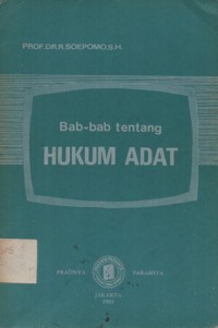 Image of BAB-BAB TENTANG HUKUM ADAT