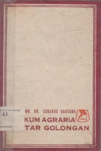 Image of HUKUM AGRARIA ANTAR GOLONGAN