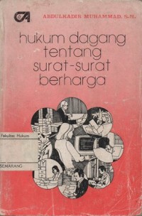Image of HUKUM DAGANG TENTANG SURAT-SURAT BERHARGA