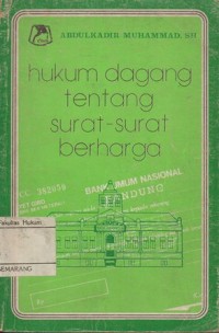 Image of HUKUM DAGANG TENTANG SURAT-SURAT BERHARGA
