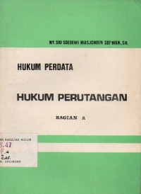 Image of HUKUM PERDATA : HUKUM PERUTANGAN BAGIAN A