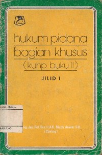 Image of HUKUM PIDANA BAGIAN KHUSUS (kuhp buku II)