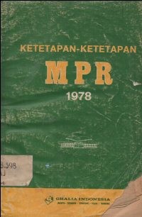Image of KETETAPAN-KETETAPAN MPR RI TAHUN 1978