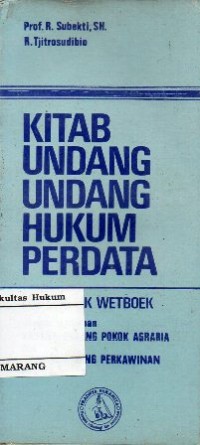 Image of KITAB UNDANG-UNDANG HUKUM PERDATA