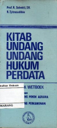 KITAB UNDANG-UNDANG HUKUM PERDATA