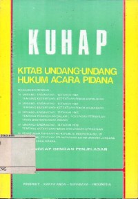 Image of KUHP: KITAB UNDANG-UNDANG HUKUM ACARA PIDANA