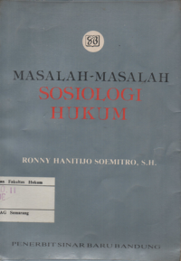 Image of MASALAH-MASALAH SOSIOLOGI HUKUM