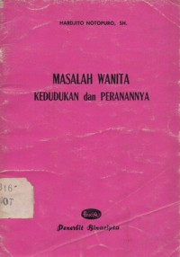 Image of MASALAH WANITA KEDUDUKAN DAN PERANANNYA