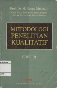 Image of METODOLOGI PENELITIAN KUALITATIF