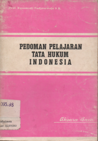 Image of PEDOMAN PELAJARAN TATA HUKUM INDONESIA