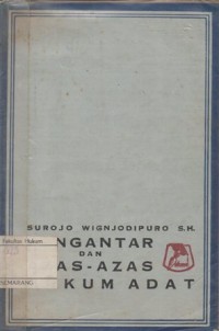 Image of PENGANTAR DAN AZAS-AZAS HUKUM ADAT