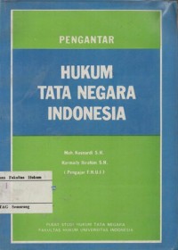 Image of PENGANTAR HUKUM TATA NEGARA INDONESIA