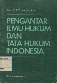 Image of PENGANTAR ILMU HUKUM DAN TATA HUKUM INDONESIA