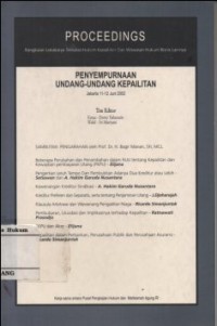 PENYEMPURNAAN UNDANG-UNDANG KEPAILITAN