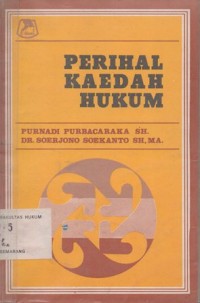 Image of PERIHAL KAEDAH HUKUM