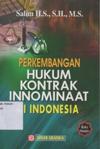 Image of PERKEMBANGAN HUKUM KONTRAK INNOMINAAT DI INDONESIA