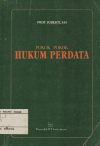 POKOK-POKOK HUKUM PERDATA