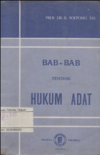 Image of BAB-BAB TENTANG HUKUM ADAT