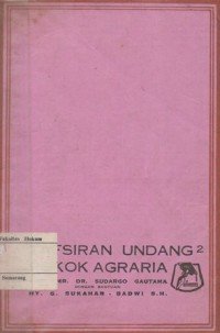 Image of TAFSIRAN UNDANG-2 POKOK AGRARIA