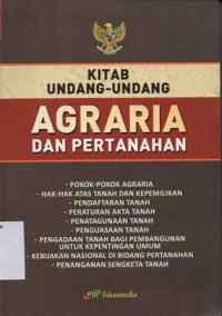 Image of KITAB UNDANG-UNDANG AGRARIA DAN PERTANAHAN