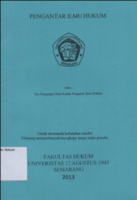 PENGANTAR ILMU HUKUM