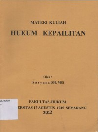 Image of MATERI KULIAH HUKUM KEPAILITAN
