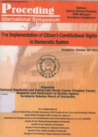 Image of THE IMPLEMENTATION OF CITIZEN'S CONSTITUTIONAL RIGHTS IN DEMOCRATIC SYSTEM